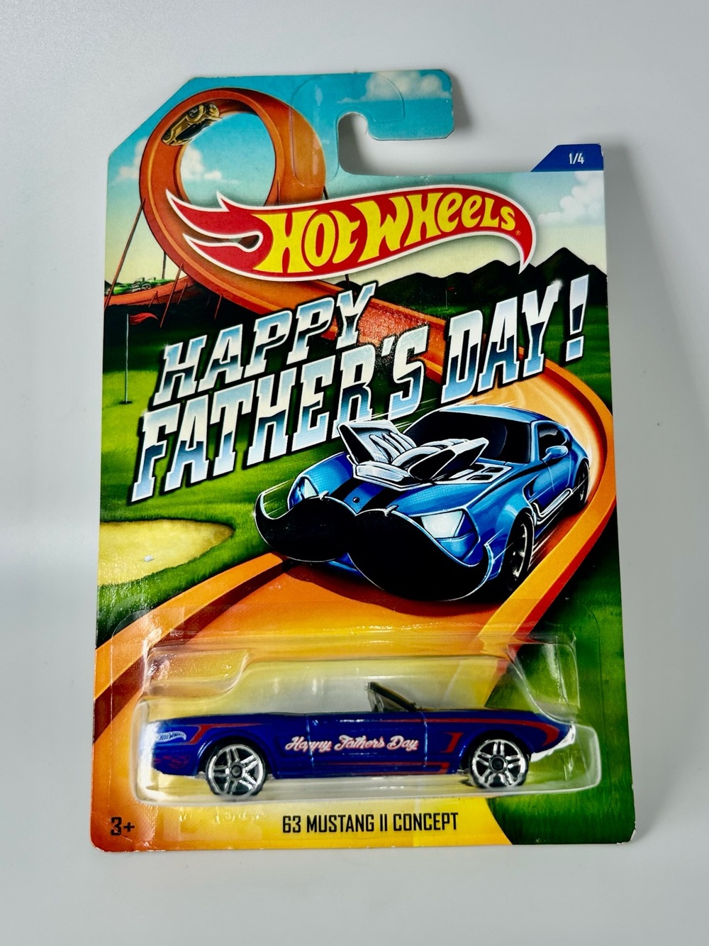 Hot Wheels Happy Fathers Day '63 Mustang II Concept 2015 Walmart Exclusive 1/4